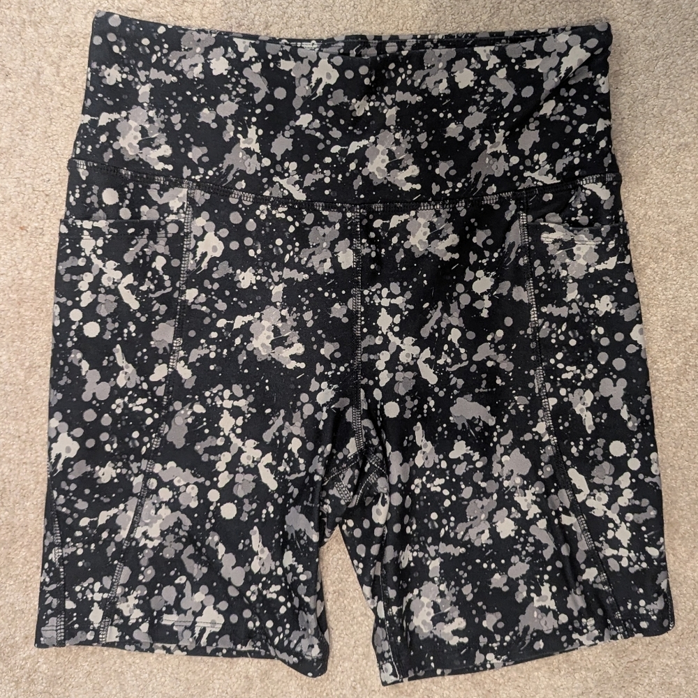 Marika Black and Gray Artistic Shorts